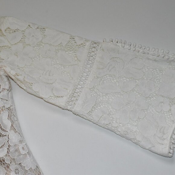 Vince Camuto Floral Lace Boho Shift Dress White Size 6 - Picture 9 of 16